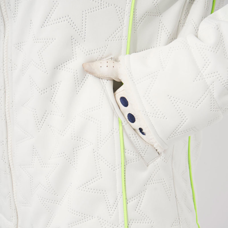 marie claire（マリ・クレール） 732206LOWT レディース ボンディングブルゾン（オフホワイト・サイズ：L） 732206LOWT