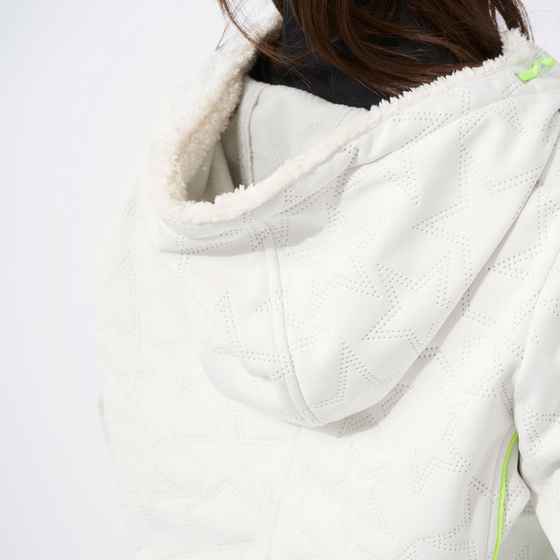 marie claire（マリ・クレール） 732206LOWT レディース ボンディングブルゾン（オフホワイト・サイズ：L） 732206LOWT