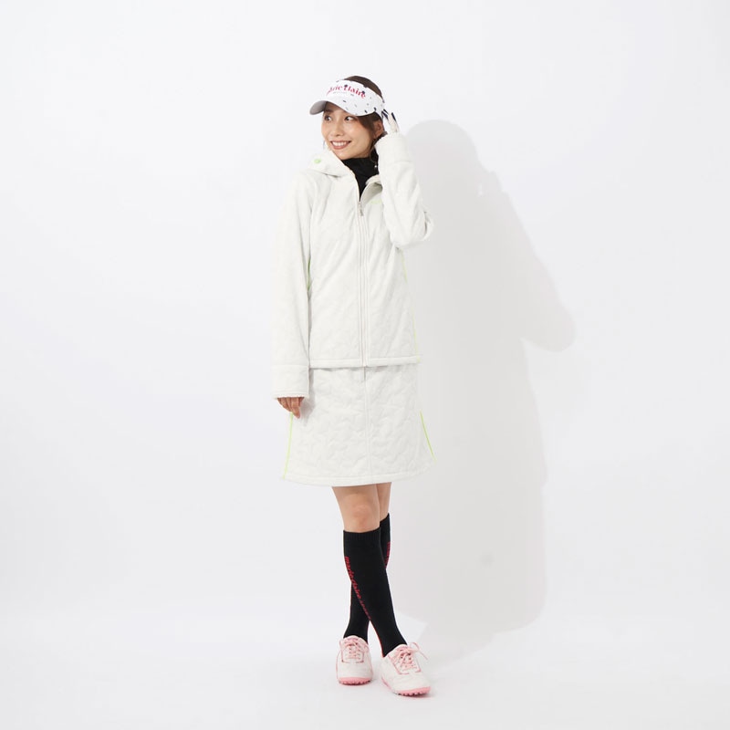 marie claire（マリ・クレール） 732206LOWT レディース ボンディングブルゾン（オフホワイト・サイズ：L） 732206LOWT