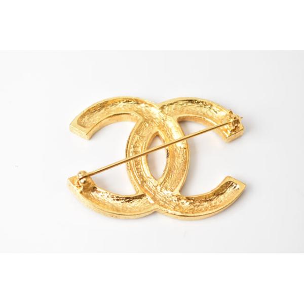 ブローチ CHANEL ピンブローチ ココマーク/ラインストーン ゴールド【中古】 ブローチ CHANEL ピンブローチ ココマーク/ラインストーン ゴールド【中古】