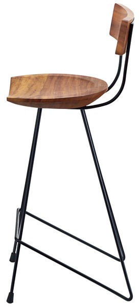 ウッドカウンターチェア JW-109 1脚 天然木 アイアン 木製 おしゃれ イス 椅子 いす バー ハイ ジェラルド カウンターチェア リビング カフェ azumaya