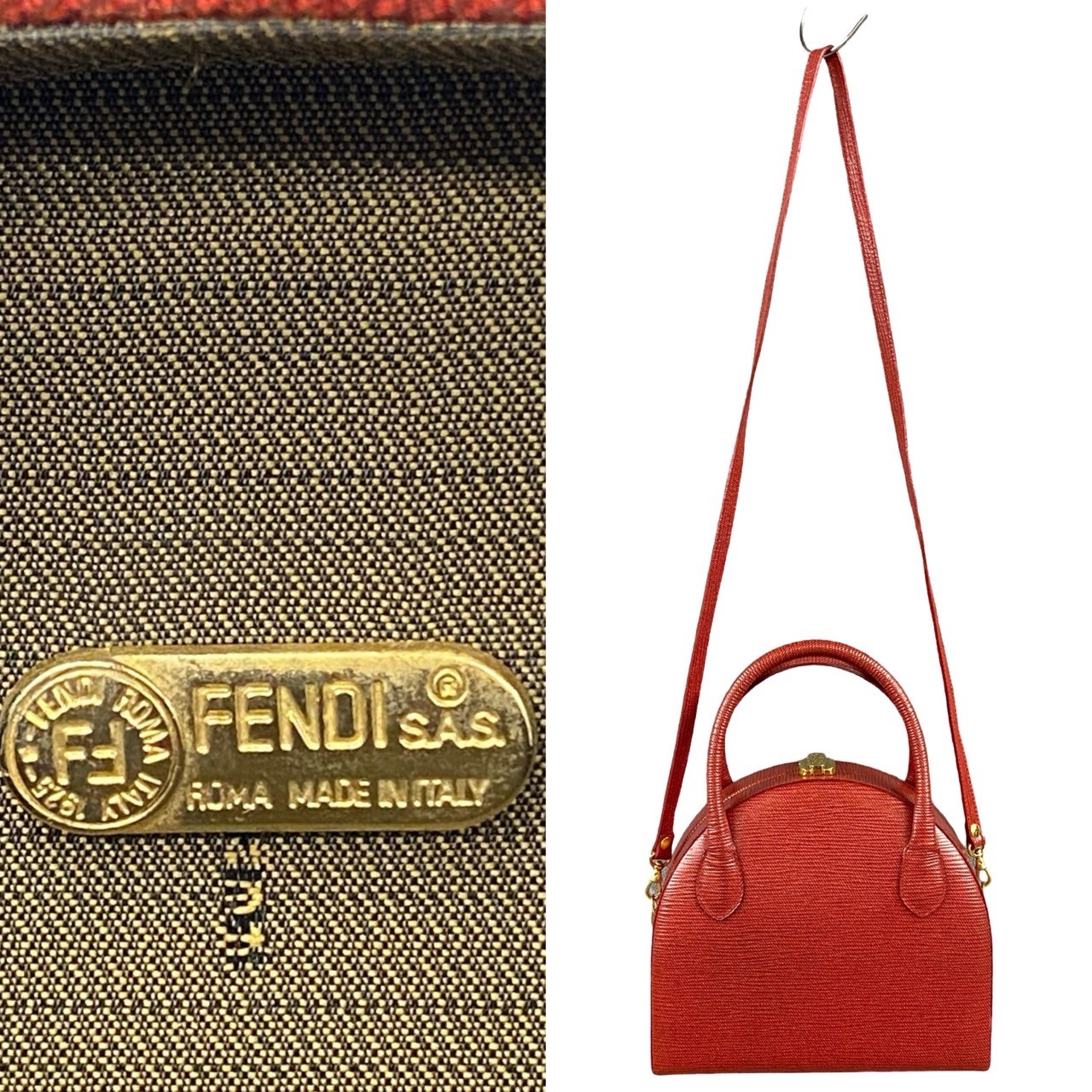 2wayショルダーバッグ レザー レッド 19229