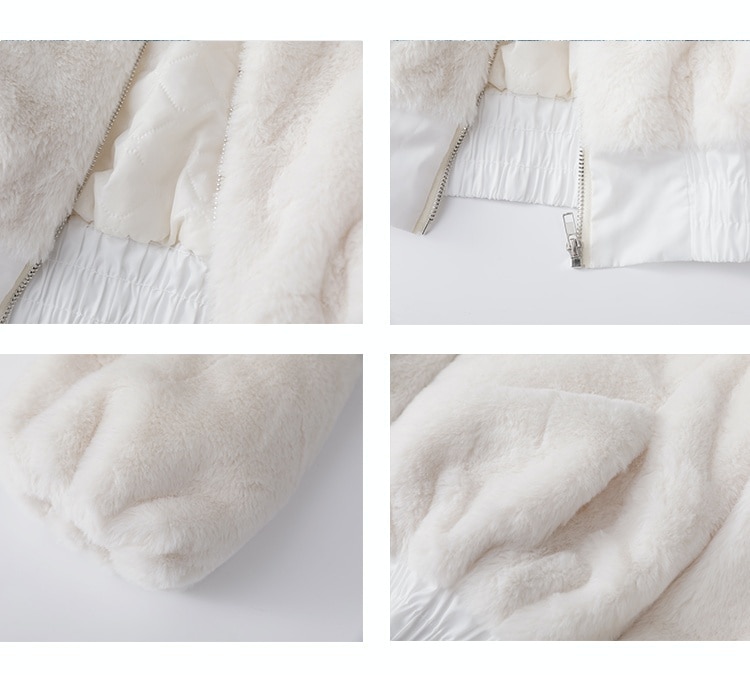 2色 アウター ジャケット パーカー レディース 冬 かわいい きれいめ 個性的 暖かい もこもこアウター ボア ジャケット ショート丈 長袖 ボリューム袖 萌袖 ジッパー BIGシルエット もこもこ