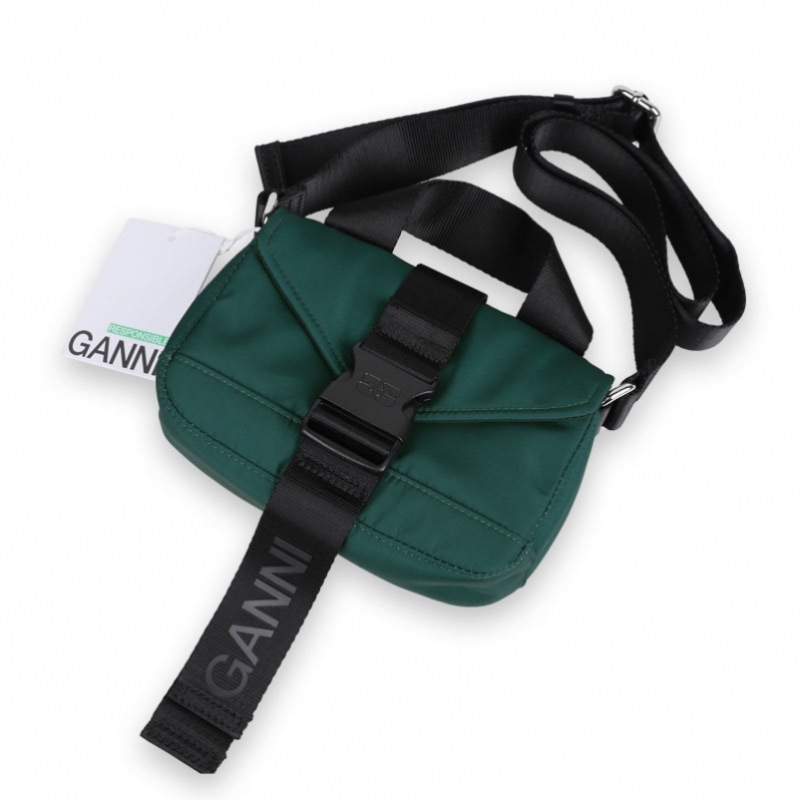 Garni 女性用リサイクルテックミニサッチェルトートバッグ (グリーン) A6175 809 Garni 女性用リサイクルテックミニサッチェルトートバッグ (グリーン) A6175 809