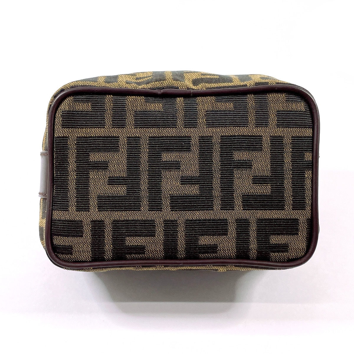 ズッカ バニティバッグ ポーチ ブラウン キャンバス レディース