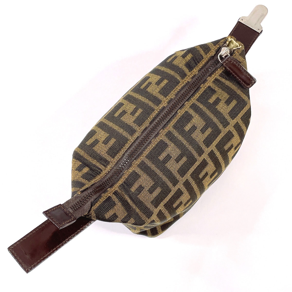 ズッカ バニティバッグ ポーチ ブラウン キャンバス レディース