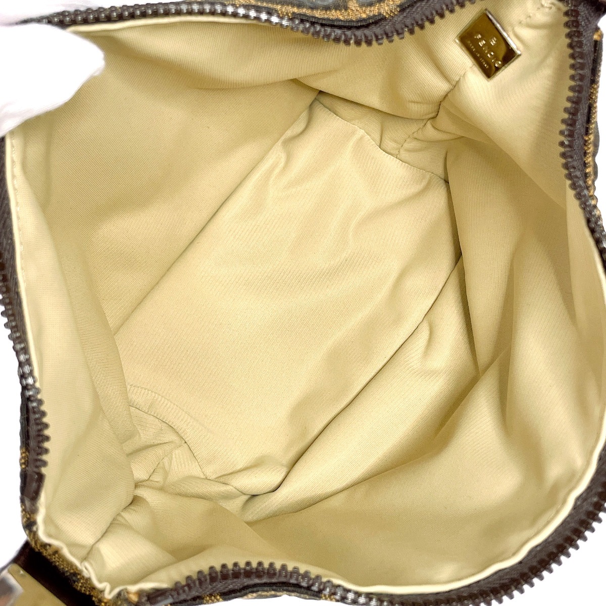 ズッカ バニティバッグ ポーチ ブラウン キャンバス レディース