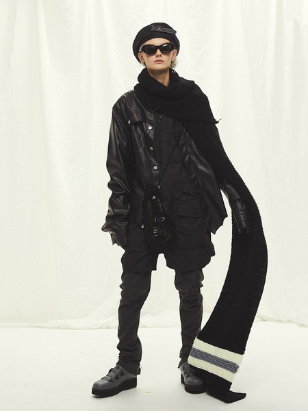 サベージ ノマディック 侵食 破壊裾 ジプシー クラフト 装飾レザー ジャケット