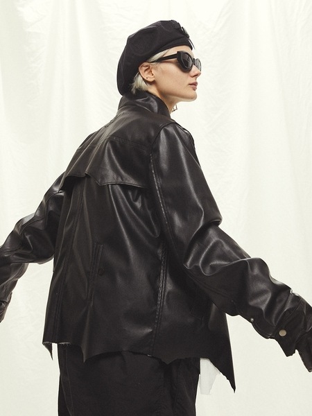 サベージ ノマディック 侵食 破壊裾 ジプシー クラフト 装飾レザー ジャケット