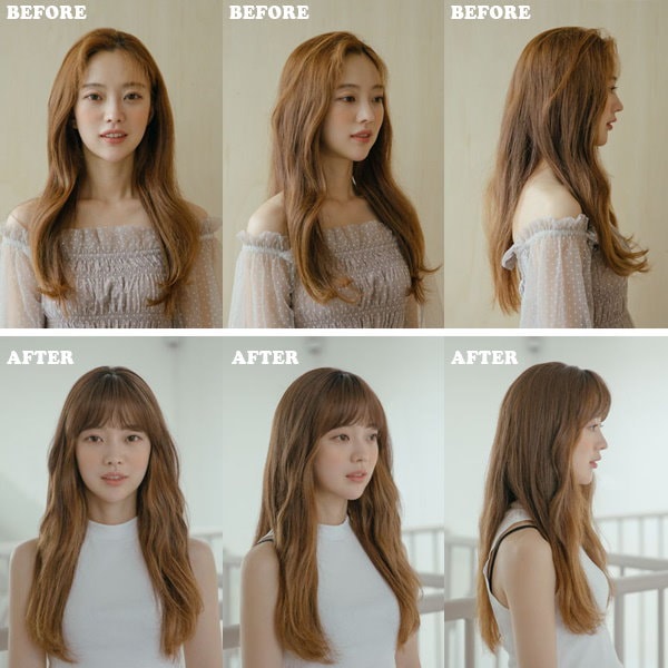 Qoo10] ピンクエイジ トップカバー) シースルーバング ストレ