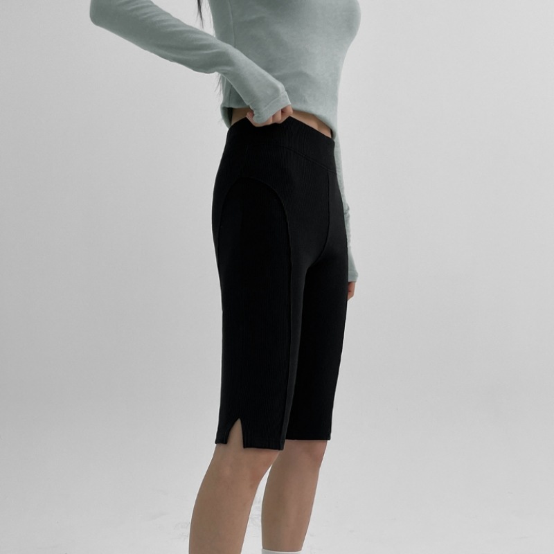 ブラックアップ【秋新品】スキニーインシジョンバンディングバイカーパンツ ブラックアップ【秋新品】スキニーインシジョンバンディングバイカーパンツ