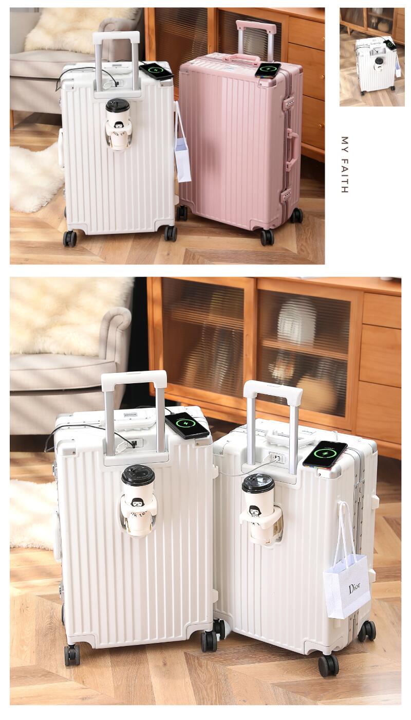 スーツケース 機内持ち込み USBポート付 カップホルダー キャリーバッグ レディース かわいい Sサイズ Mサイズ トランク 泊まる 超軽 TSAロック搭載 大容量 修学旅行 海外旅行 トラベル 国
