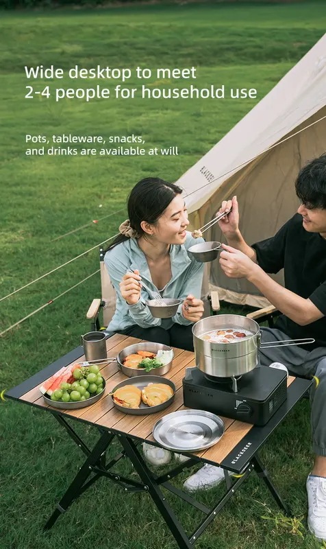 ブラックナカイ-キャンプ用折りたたみテーブルアルミニウム合金多機能ポータブルウッドテーブル調節可能な高さ屋外ピクニッククイックオープン ブラックナカイ-キャンプ用折りたたみテーブルアルミニウム合金多機能ポータブルウッドテーブル調節可能な高さ屋外ピクニッククイックオープン