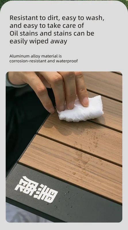 ブラックナカイ-キャンプ用折りたたみテーブルアルミニウム合金多機能ポータブルウッドテーブル調節可能な高さ屋外ピクニッククイックオープン ブラックナカイ-キャンプ用折りたたみテーブルアルミニウム合金多機能ポータブルウッドテーブル調節可能な高さ屋外ピクニッククイックオープン