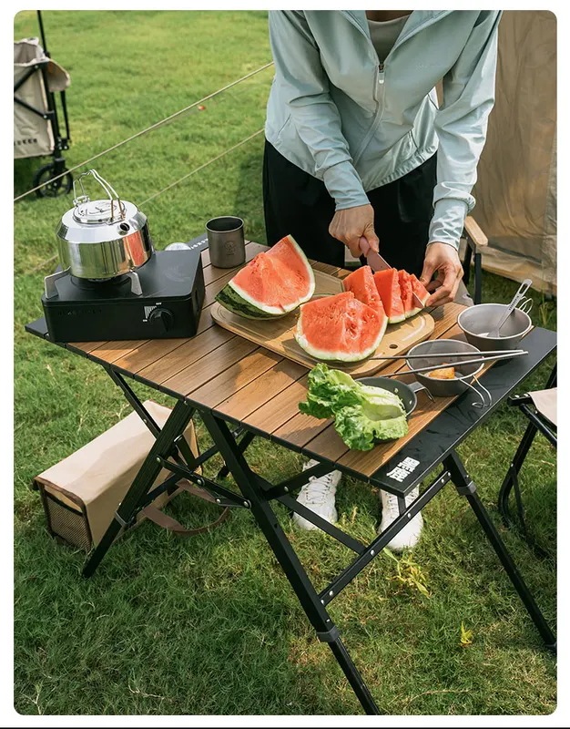 ブラックナカイ-キャンプ用折りたたみテーブルアルミニウム合金多機能ポータブルウッドテーブル調節可能な高さ屋外ピクニッククイックオープン ブラックナカイ-キャンプ用折りたたみテーブルアルミニウム合金多機能ポータブルウッドテーブル調節可能な高さ屋外ピクニッククイックオープン