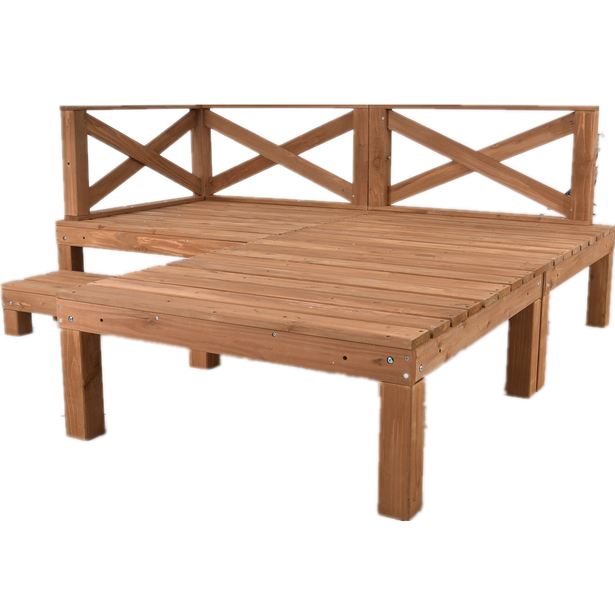 ウッドデッキ 天然木 キット 7点セット 0.75坪 ウッドパネル 家具ガーデンファニチャーバルコニー ベランダ 踏み台付 北欧 キットウッド 新生活【ナチュラル】 ウッドデッキ 天然木 キット 7点セット 0.75坪 ウッドパネル 家具ガーデンファニチャーバルコニー ベランダ 踏み台付 北欧 キットウッド 新生活【ナチュラル】