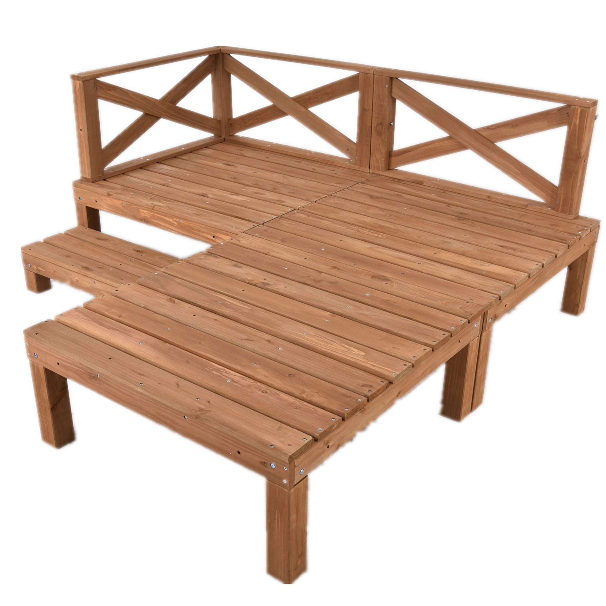 ウッドデッキ 天然木 キット 7点セット 0.75坪 ウッドパネル 家具ガーデンファニチャーバルコニー ベランダ 踏み台付 北欧 キットウッド 新生活【ナチュラル】 ウッドデッキ 天然木 キット 7点セット 0.75坪 ウッドパネル 家具ガーデンファニチャーバルコニー ベランダ 踏み台付 北欧 キットウッド 新生活【ナチュラル】