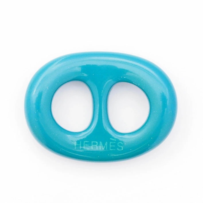 【美品】エルメス シェーヌダンクル トリボー ピンク×グリーン×イエロー 樹脂/プラスチック 【スカーフリング】 【美品】エルメス シェーヌダンクル トリボー ピンク×グリーン×イエロー 樹脂/プラスチック 【スカーフリング】