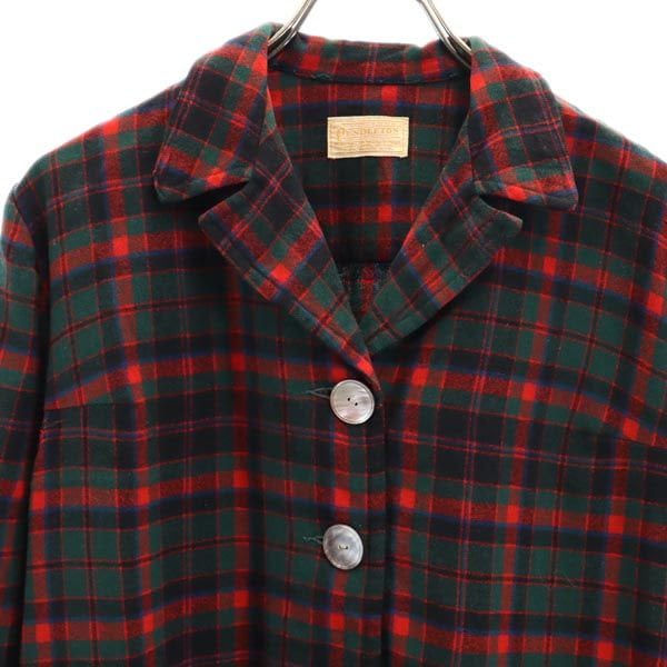 40s~50s ペンドルトン ウールチェックコート ファー vintage 40s~50s ペンドルトン ウールチェックコート ファー vintage
