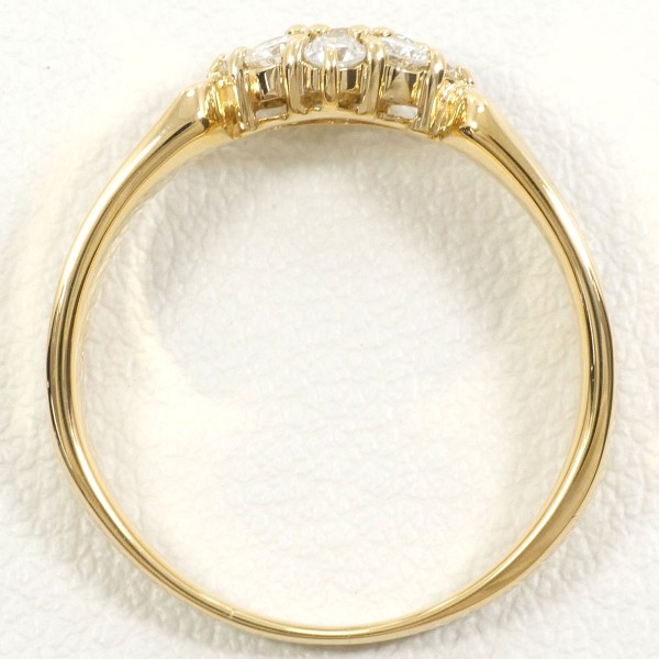 K18 18金 YG イエローゴールド リング 指輪 13号 ダイヤ ジュエリー 中古 K18 18金 YG イエローゴールド リング 指輪 13号 ダイヤ ジュエリー 中古