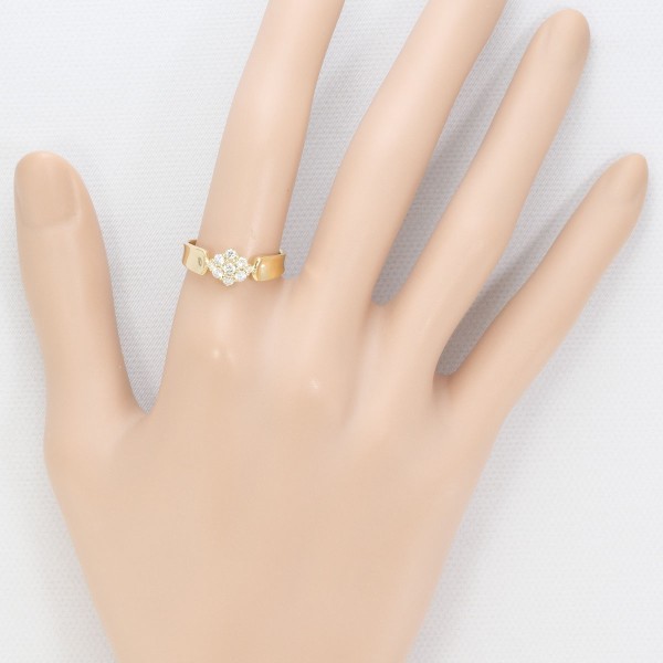 K18 18金 YG イエローゴールド リング 指輪 13号 ダイヤ ジュエリー 中古 K18 18金 YG イエローゴールド リング 指輪 13号 ダイヤ ジュエリー 中古