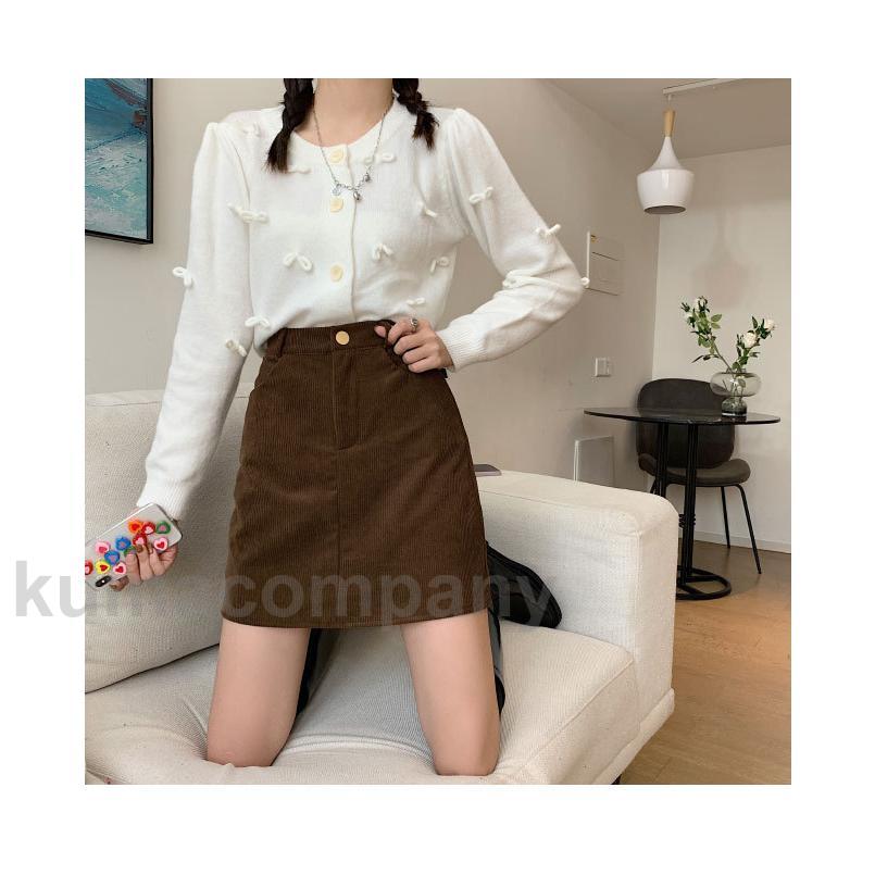 タイトスカート コーデュロイ ショートスカート レディース スカート 厚手 ハイウエスト 着痩せ 秋冬 コーデュロイスカート 細身 ショート丈