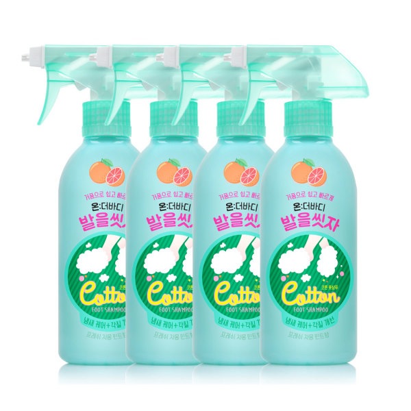 オンザボディ 足を洗おう コットンフットシャンプー グレープフルーツの香り 385ml 4個