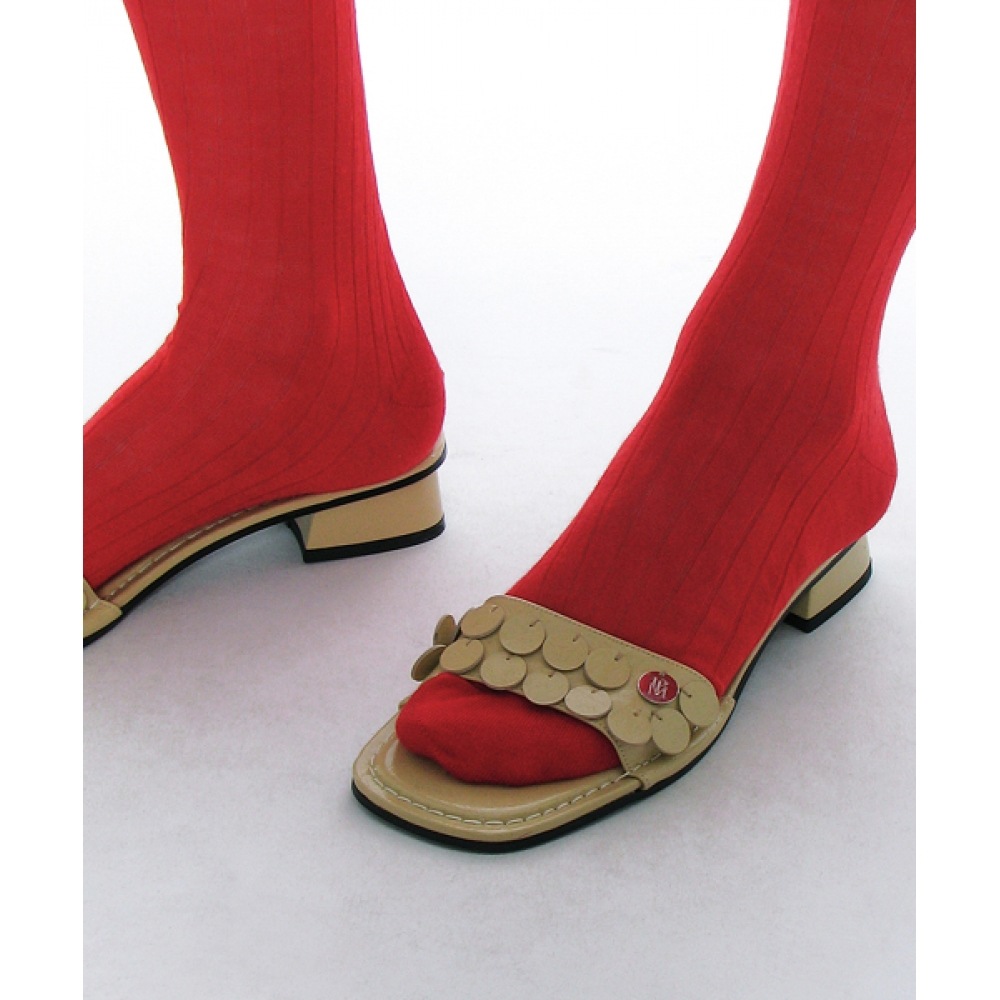 PARTIMENTO レディースレザースパンコールミュール_バター PARTIMENTO レディースレザースパンコールミュール_バター