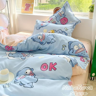 ハンギョドンフランネル寝具 3点セット【新品未使用】 Qoo10] 急速出荷 ハンギョドン 布団カバー ha : 寝具・ベッド・マットレス