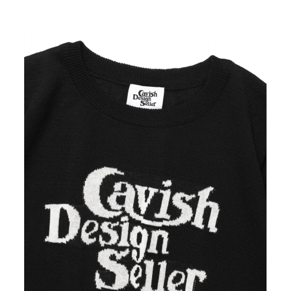 キャビッシュ W セラーロゴインターシャニットブラック (CV2EMFK601A) キャビッシュ W セラーロゴインターシャニットブラック (CV2EMFK601A)