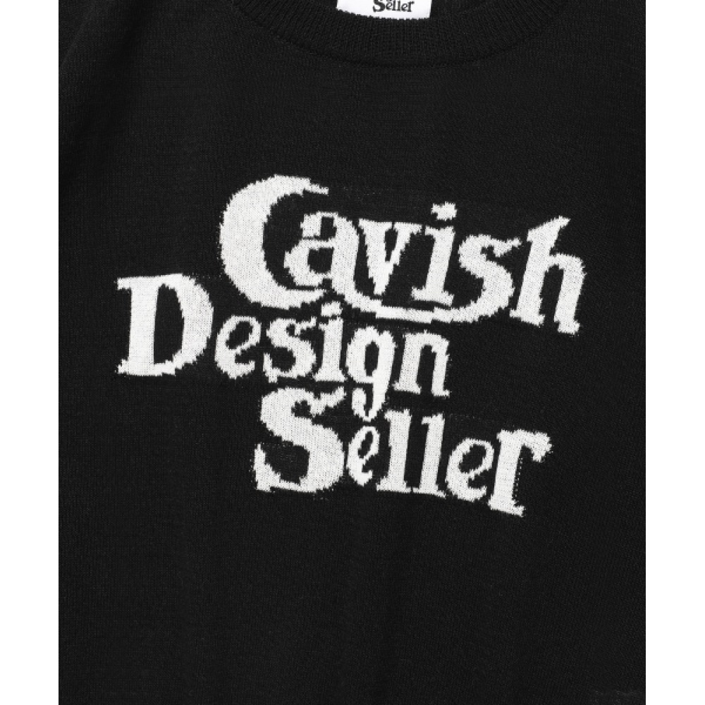 キャビッシュ W セラーロゴインターシャニットブラック (CV2EMFK601A) キャビッシュ W セラーロゴインターシャニットブラック (CV2EMFK601A)