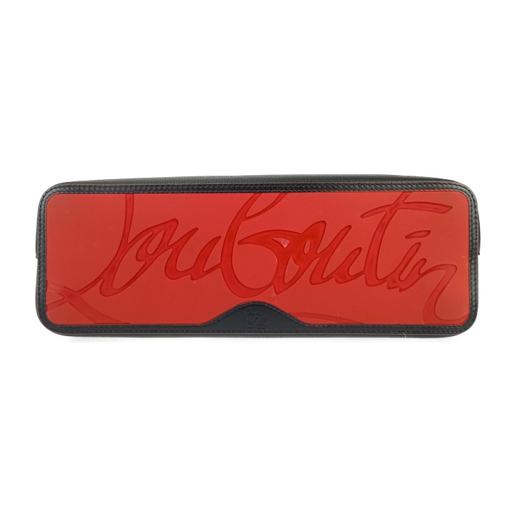 クリスチャンルブタン トートバッグ CABATA カバタ SMALL TOTE BAG カーフ 3205219 シルバー金具 ブラック レッド ハンドバッグ ショルダーバッグ【本物保証】