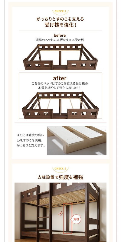 日本製新作 500044459214179 : コンパクト頑丈2段ベッド minijon : 寝具・ベッド・マットレス 人気爆買い
