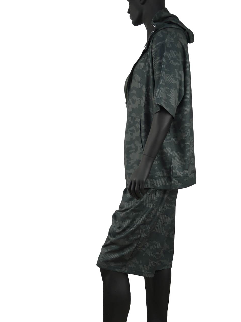 スウェット 上下 メンズ 夏 大きいサイズ セットアップパーカ 迷彩 カモフラ ハーフパンツ 半袖 C050224-02