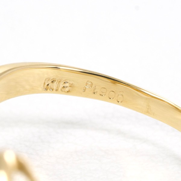 PT900 プラチナ K18YG リング 指輪 9.5号 ダイヤ 0.05 ジュエリー 中古 PT900 プラチナ K18YG リング 指輪 9.5号 ダイヤ 0.05 ジュエリー 中古