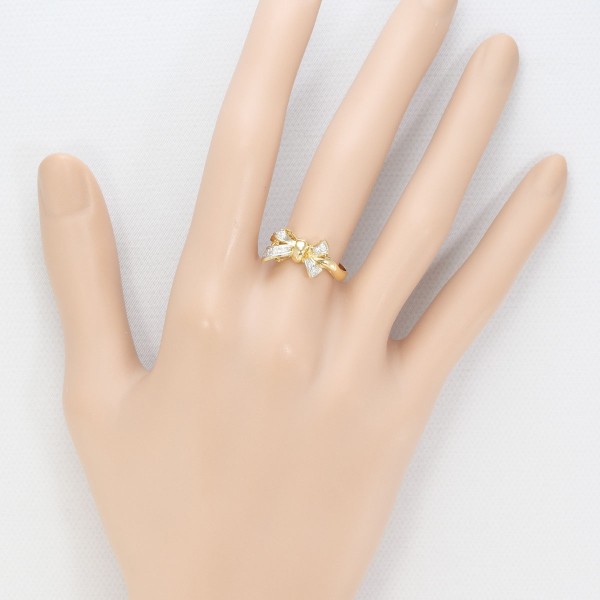 PT900 プラチナ K18YG リング 指輪 9.5号 ダイヤ 0.05 ジュエリー 中古 PT900 プラチナ K18YG リング 指輪 9.5号 ダイヤ 0.05 ジュエリー 中古