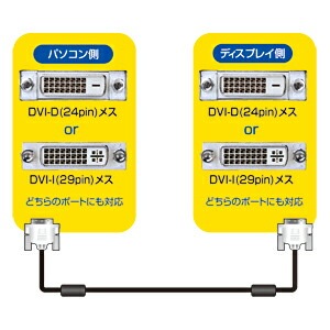 （まとめ買い）DVIシングルリンクケーブル 2m KC-DVI-2SL [x3]