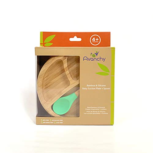 色:グリーン Smart Start Avanchy アヴァンシー ひっくり返らない 竹食器 プレー 色:グリーン Smart Start Avanchy アヴァンシー ひっくり返らない 竹食器 プレー