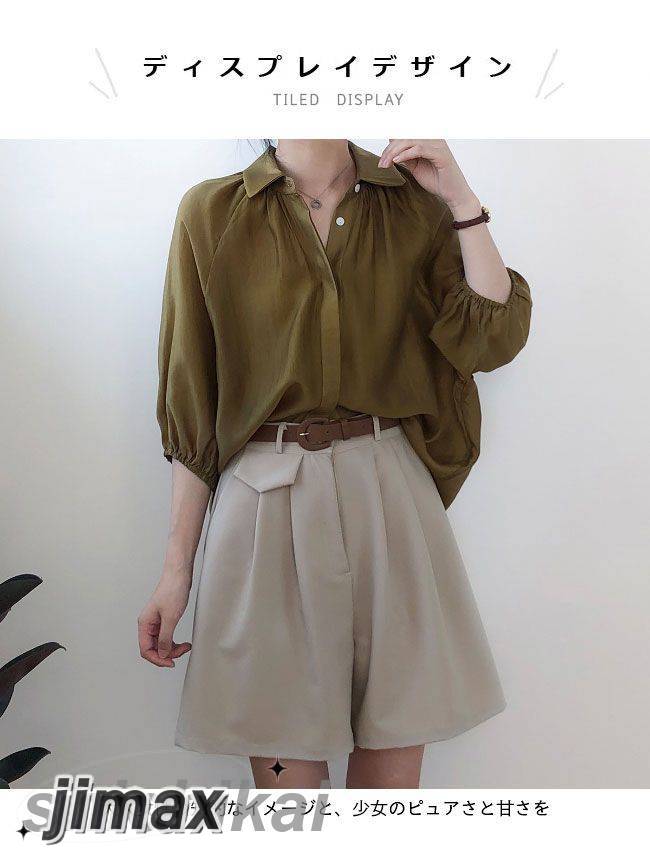 ブラウス 5分丈袖 レディース ギャザーブラウス 透け感 夏 5分丈袖ブラウス 薄手 サマーブラウス おしゃれ 5分丈袖シャツ レトロ オーバーサイズ トップス カジュアルシャツ ゆったり 重ね着 ピ ブラウス 5分丈袖 レディース ギャザーブラウス 透け感 夏 5分丈袖ブラウス 薄手 サマーブラウス おしゃれ 5分丈袖シャツ レトロ オーバーサイズ トップス カジュアルシャツ ゆったり 重ね着 ピ