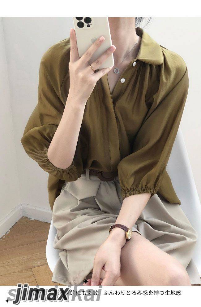 ブラウス 5分丈袖 レディース ギャザーブラウス 透け感 夏 5分丈袖ブラウス 薄手 サマーブラウス おしゃれ 5分丈袖シャツ レトロ オーバーサイズ トップス カジュアルシャツ ゆったり 重ね着 ピ ブラウス 5分丈袖 レディース ギャザーブラウス 透け感 夏 5分丈袖ブラウス 薄手 サマーブラウス おしゃれ 5分丈袖シャツ レトロ オーバーサイズ トップス カジュアルシャツ ゆったり 重ね着 ピ