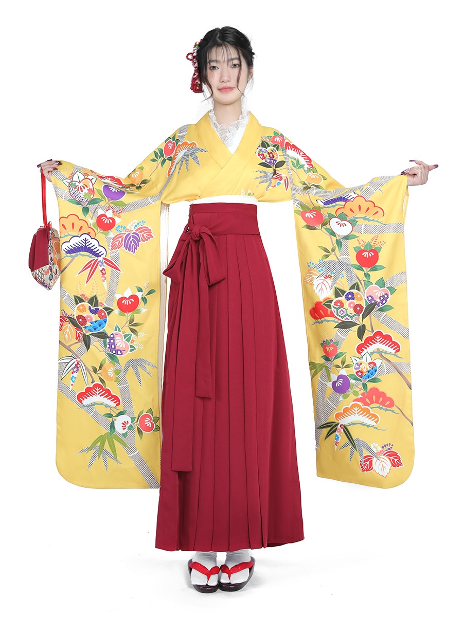 2025年 卒業式 着物 大振袖 伝統版 卒業ドレス 小紋 着物 大正浪漫風 和服セット エレガント 袴下帯 振袖 花柄 入園式 成人式 袴セット 和服 和装 大学生 コスプレ27