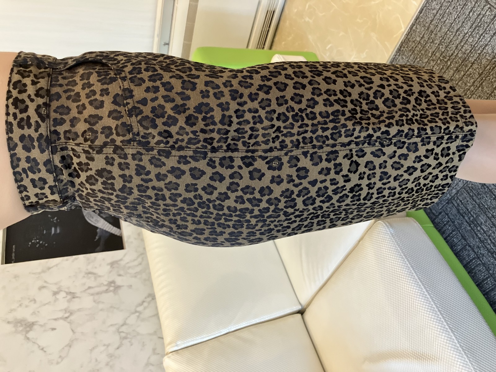 スカート レオパード柄 ブラウン IT42 W28 イタリア製