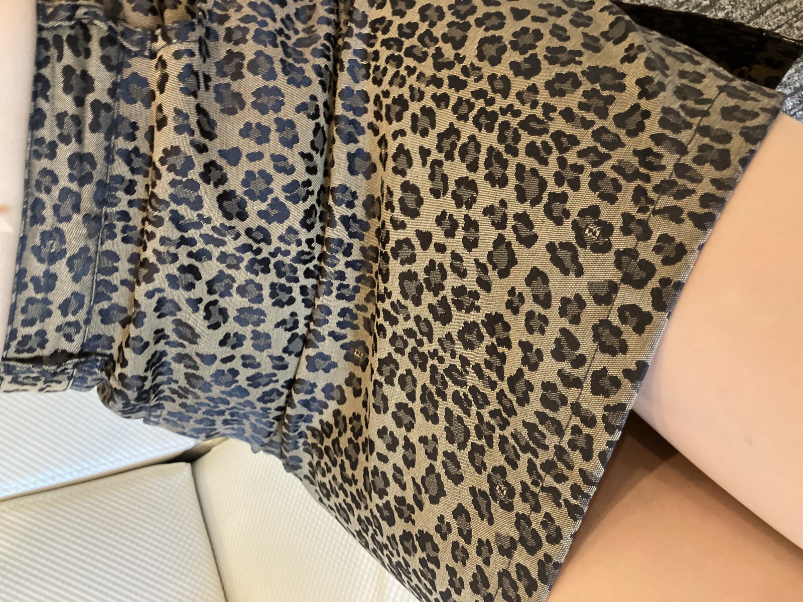 スカート レオパード柄 ブラウン IT42 W28 イタリア製