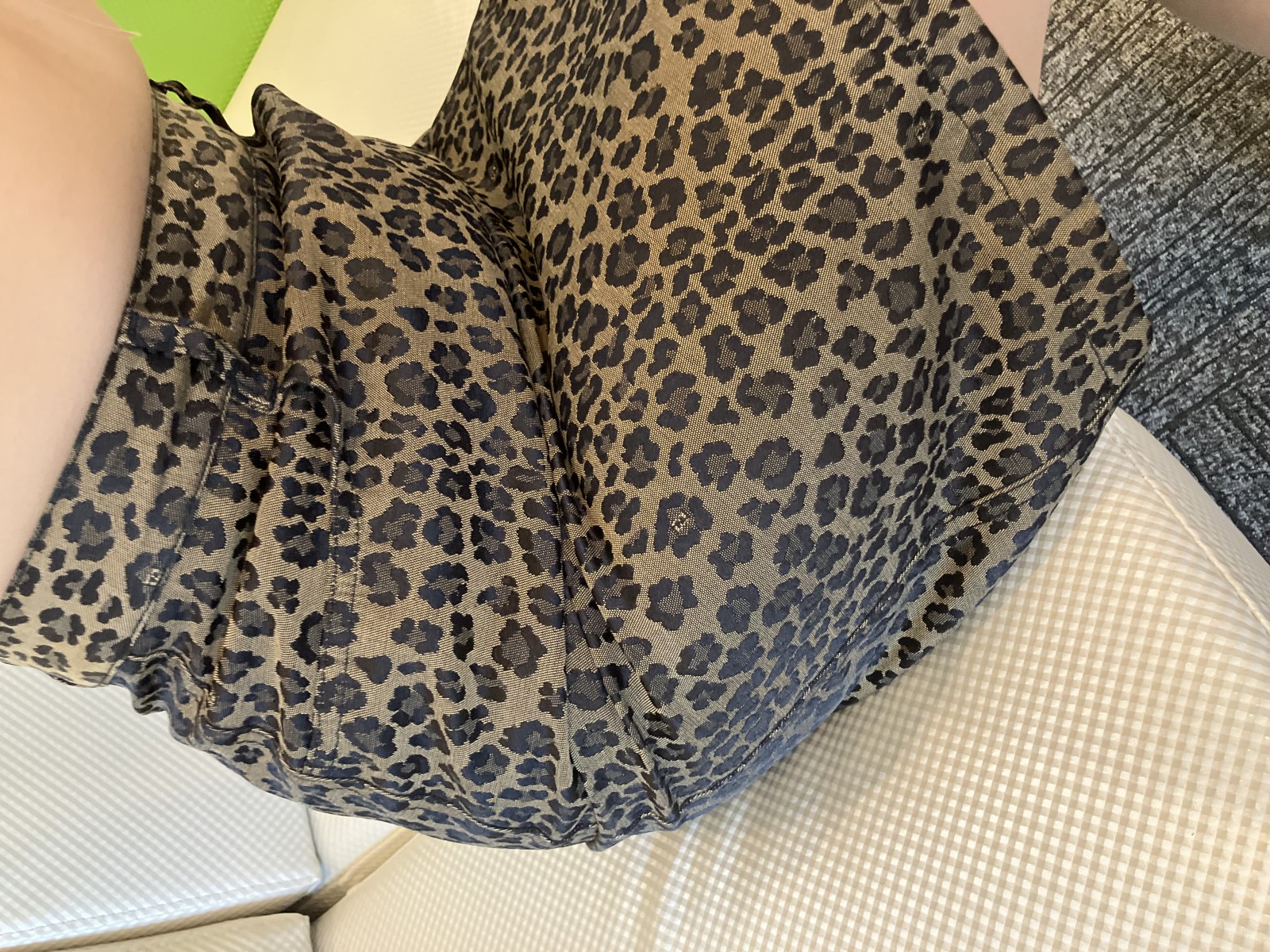 スカート レオパード柄 ブラウン IT42 W28 イタリア製