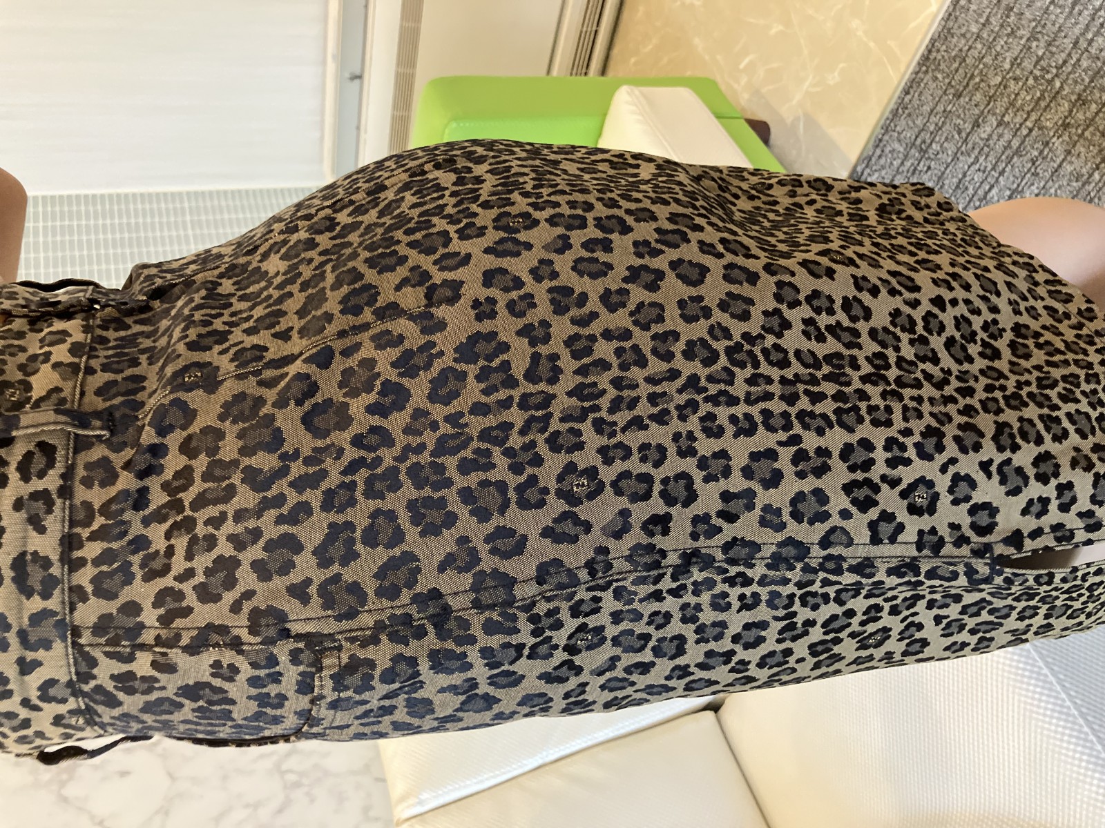 スカート レオパード柄 ブラウン IT42 W28 イタリア製