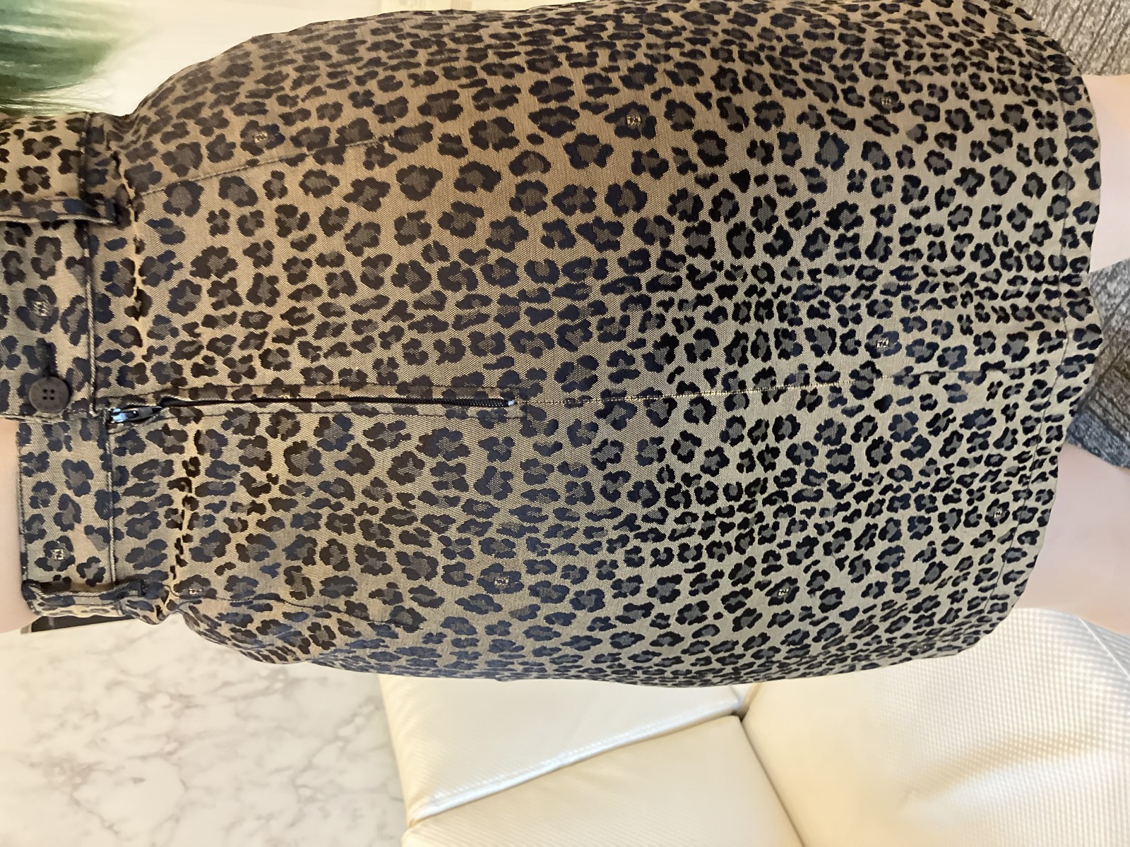 スカート レオパード柄 ブラウン IT42 W28 イタリア製
