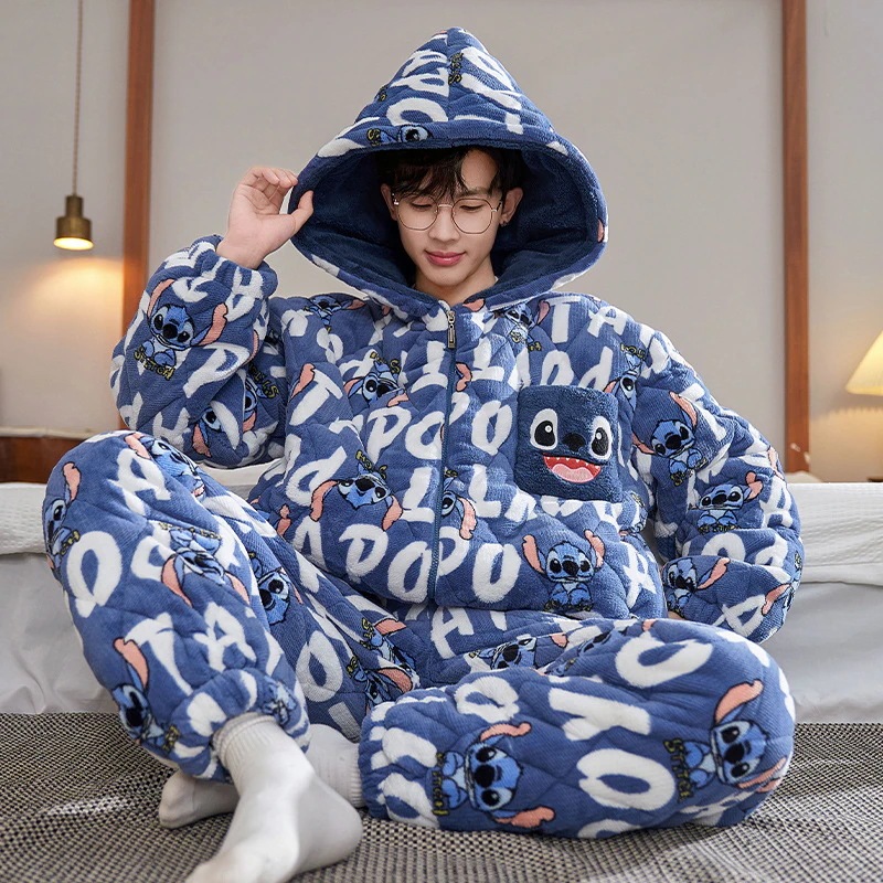 通学 パジャマ男性秋冬加絨加厚サンゴ絨毯三層綿挟み男性フランネル冬保温セット 保育園 小学部 通学 パジャマ男性秋冬加絨加厚サンゴ絨毯三層綿挟み男性フランネル冬保温セット 保育園 小学部