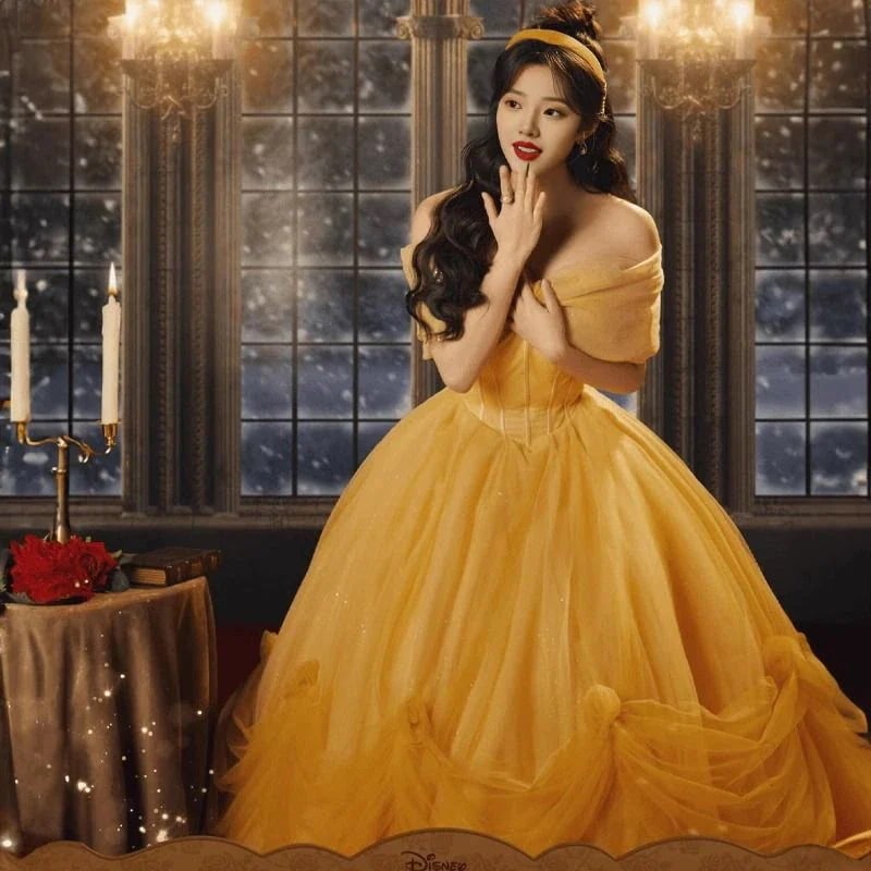 女性用イエロードレス2025ベルプリンセスウェディングドレスハイエンドスーパーシリーズ