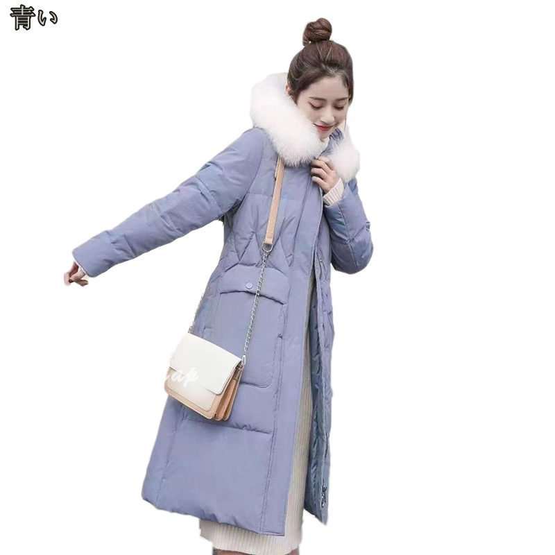 ダウンジャケット レディース ロングコート 冬服 厚手 ダウンコート 上品 中綿コート カジュアル 膝丈 アウター ダウン 着痩せ 綿服 シンプル キルティング 防寒 防風 軽量 上品 フード付き フ
