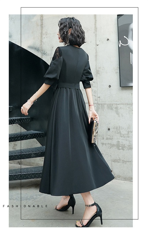 ドレス 結婚式 ワンピース ドレス パーティードレス 袖あり お呼ばれ 二次会 服 フォーマルドレス